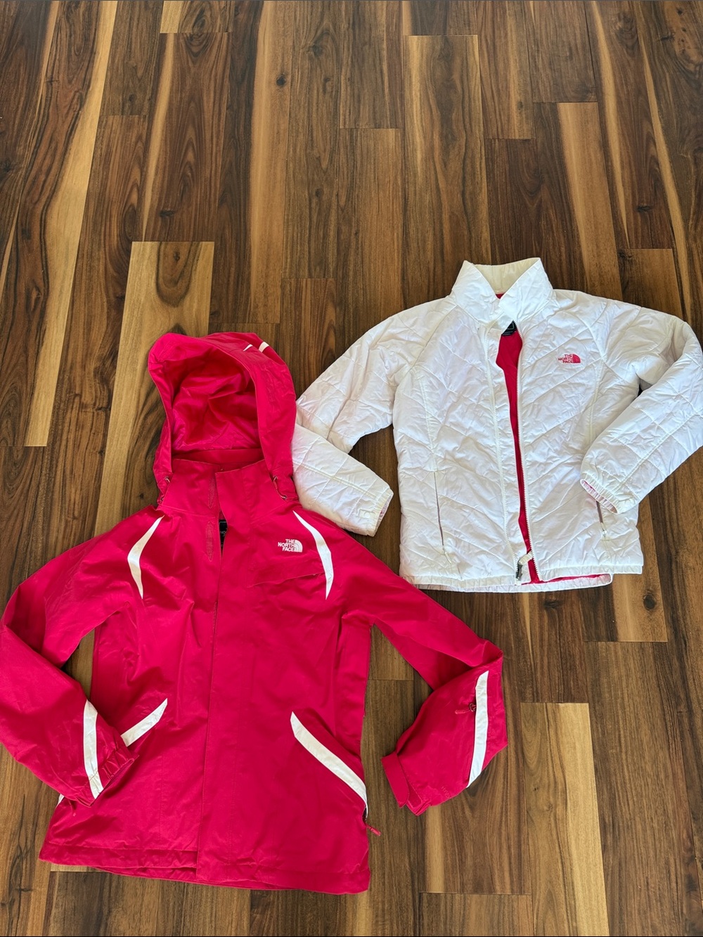 The North Face Red & White Ski Jacket Set